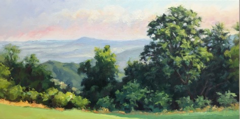 Mountain View, Oil, 12" x 24"